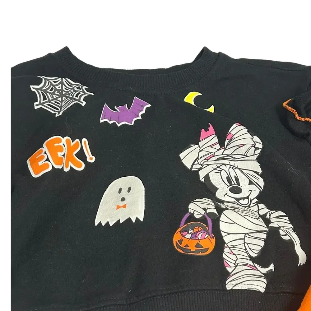 NWOT Disney toddler girls sz 2T Halloween 2 piece set w/ Minnie Mouse mummy top